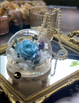 【7月限定 • 魔幻玻璃花球】  (成品尺寸：13cm*13cm)
