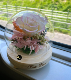 【7月限定 • 魔幻玻璃花球】  (成品尺寸：13cm*13cm)